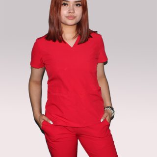 Modelo Iris Red Jogger / Uniforme Quirúrgico De Dama