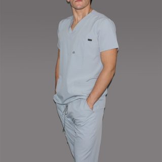 Modelo Richardson Grey / Uniforme Quirúrgico de Caballero