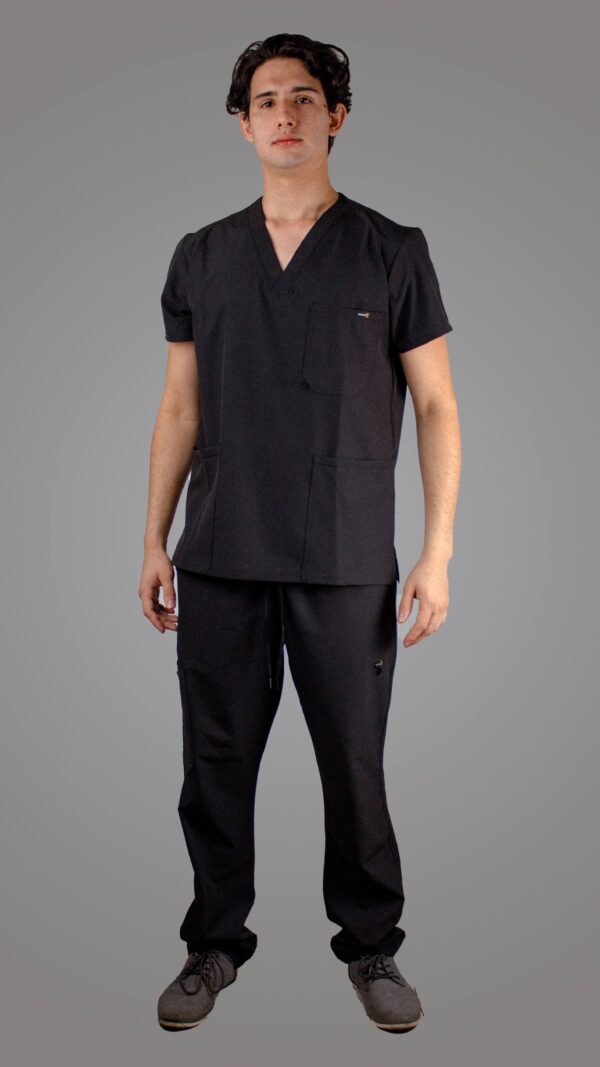 Modelo Richardson Black / Uniforme Quirúrgico de Caballero