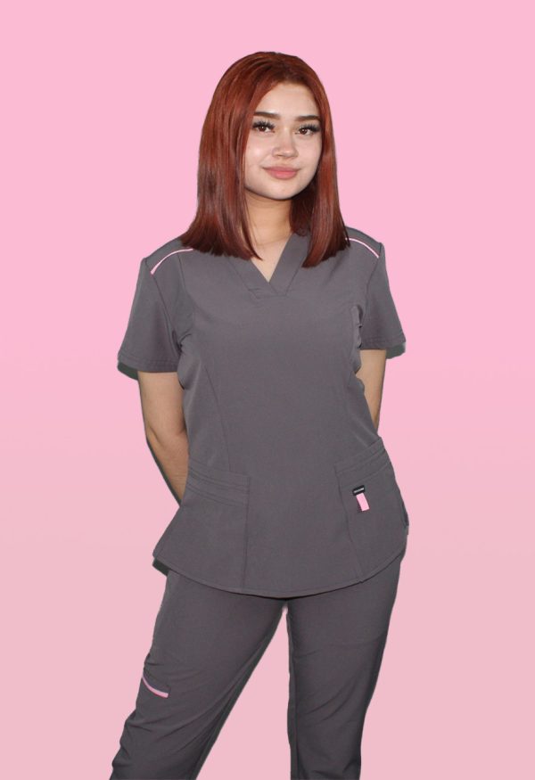 Modelo Garden Gray / Uniforme Quirúrgico de Dama