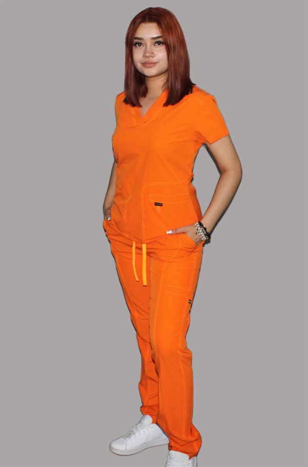 Modelo Iris Orange / Uniforme Quirúrgico de Dama
