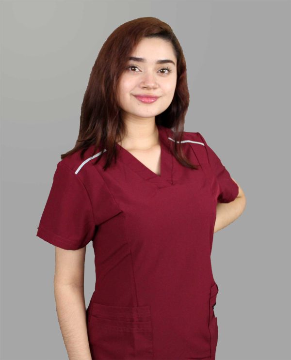 Modelo Garden Tinto / Uniforme Quirúrgico de Dama - Imagen 4