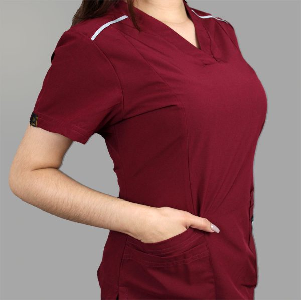 Modelo Garden Tinto / Uniforme Quirúrgico de Dama - Imagen 2