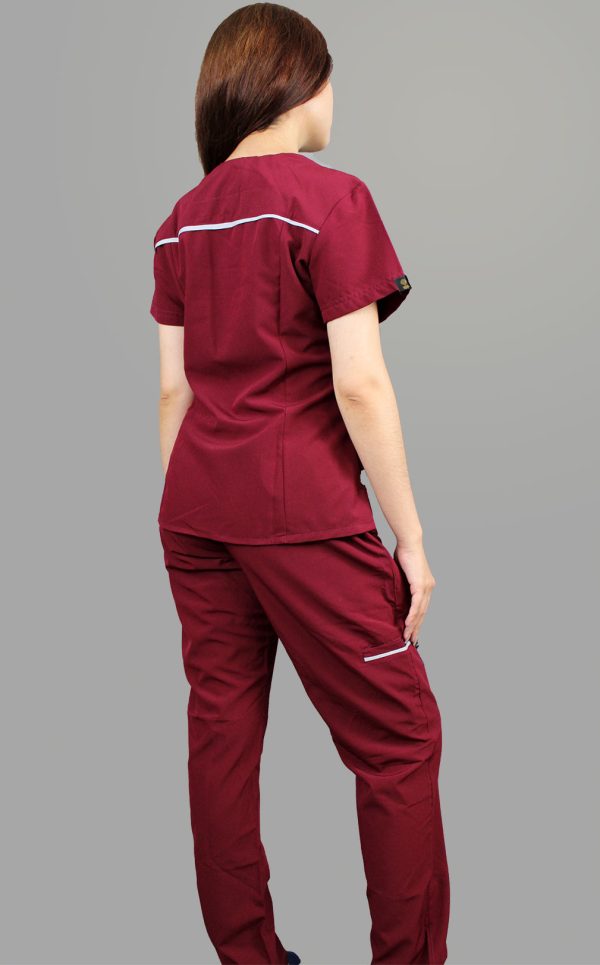 Modelo Garden Tinto / Uniforme Quirúrgico de Dama - Imagen 7